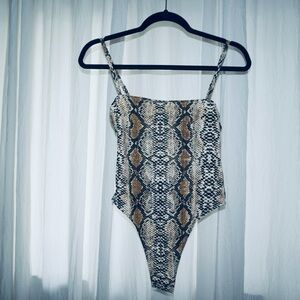 NEW Snakeskin Print Bodysuit